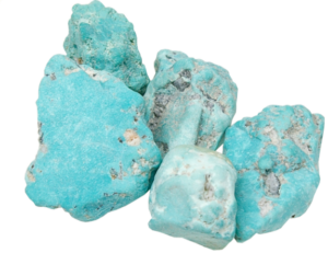 Pierres brutes en Turquoise