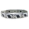 BRACELET DE MAGNETOTHERAPIE EN ACIER INOX ET CARBONE POUR HOMME - LZ60