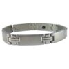 BRACELET DE MAGNETOTHERAPIE EN ACIER INOX BROSSE POUR HOMME - FV15-B