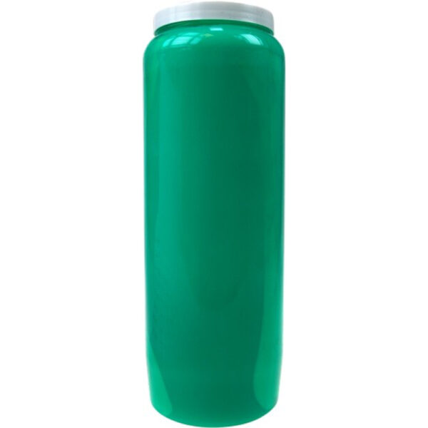 BOUGIE-NEUVAINE-VERT-LAMPE-DE-SANCTUAIRE-HUILE-VEGETALE