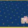 TAPIS "ASTROLOGIE" VELOURS BLEU 80 X 80 CM
