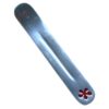 PORTE ENCENS SKI ALU AVEC FLEUR DU CHAMPA ROUGE INCRUSTEE