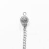 PENDULE CONE SPIRALE ACIER POLI ARGENTE - PETIT MODELE